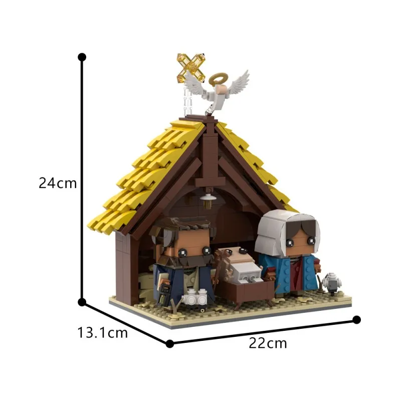 MOC Baby Jesus importer décennie ks for Children, Brickheadz, Joseph Mary and Jesus Cartoon, Anim Figures Toys, Christmas Gifts