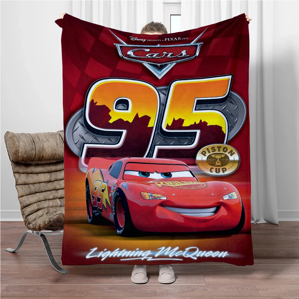 Disney Car McQueen Plush Warm Blanket for Sofa King Size Soft Flannel Quilt Throw Fluffy Beds Blankets Children Picnic Kid Gifts