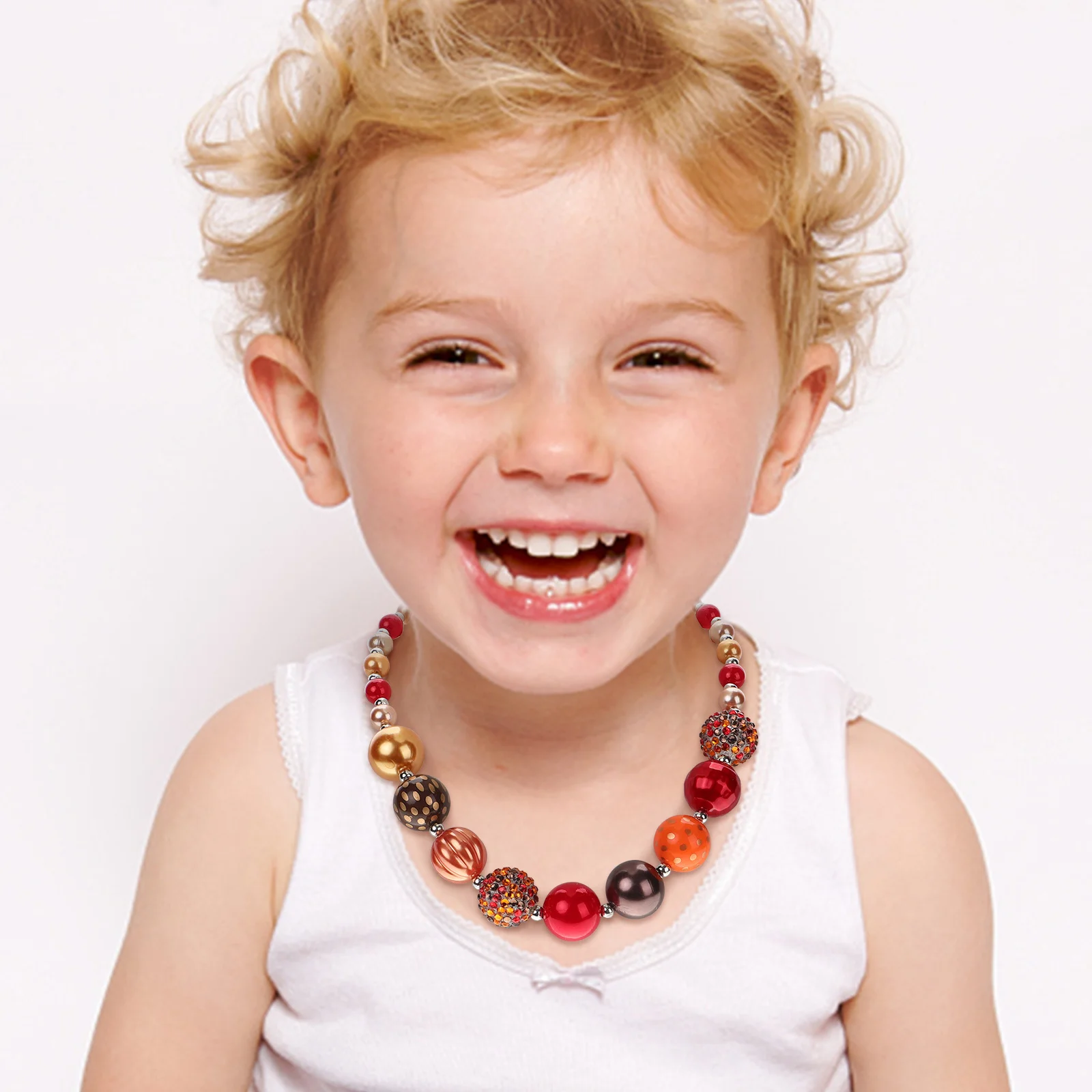 

Thanksgiving Necklace Acrylic Beaded Adjustable Colorful Festival Jewelry Cute Necklace for Jewelry for