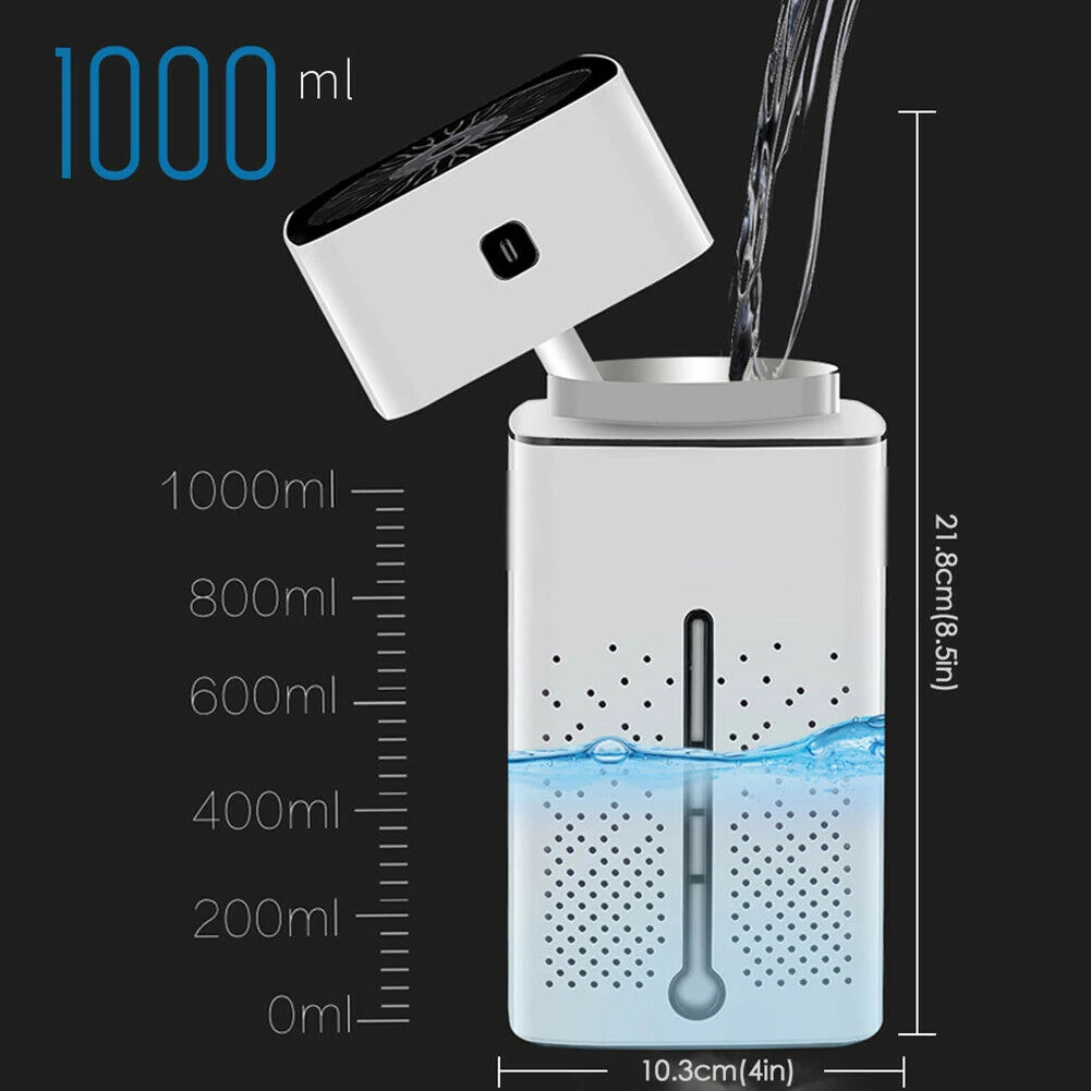1000ML Siêu Âm Thanh Máy Tạo Độ Ẩm Không Khí Khuếch Tán Có Đèn LED 7 Màu Đèn Ngủ Mini Xông Tinh Dầu Khuếch Tán Thoáng Mát Phun Sương Tạo Nhà Máy Lọc