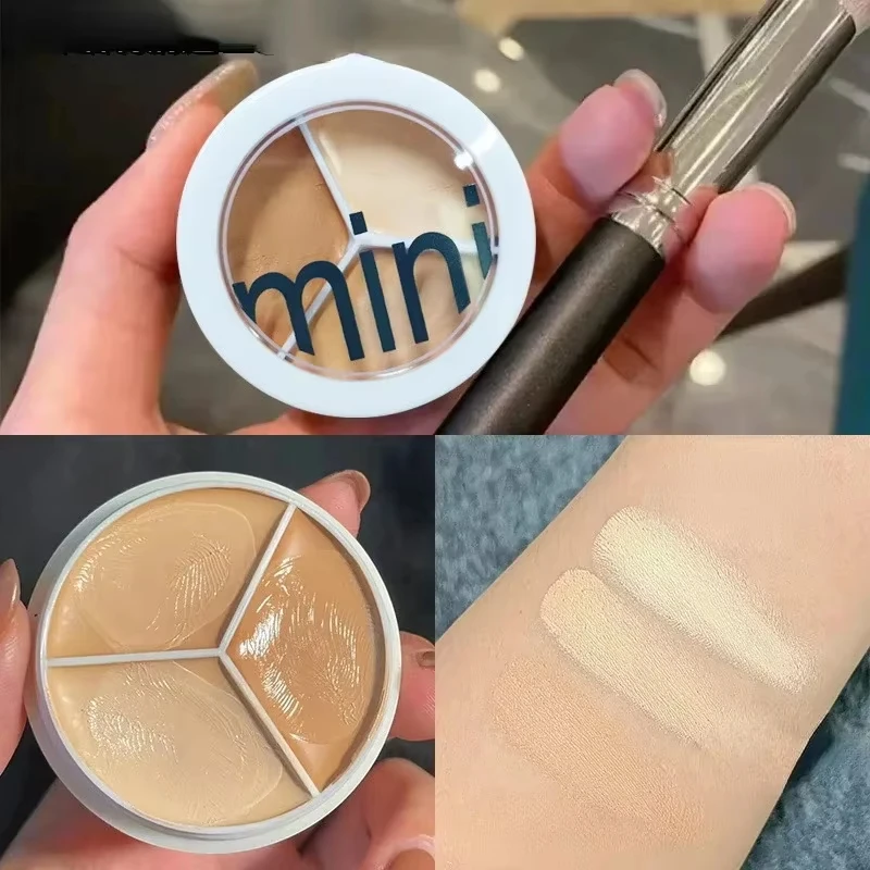 1Pc Highlighter Palette Cream Matte Brightening Contour Concealers Dual Pan Natural Dewy Finish for Face Slimming Essential Skin