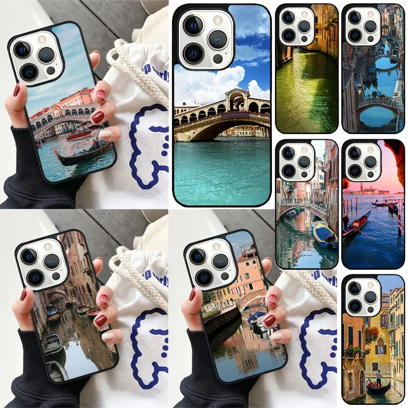 حافظة هاتف Water City Venice Italy Sunset لهاتف iPhone 17 Air 16 15 14 Plus لهاتف Apple 16 11 12 13 Pro Max coque #1