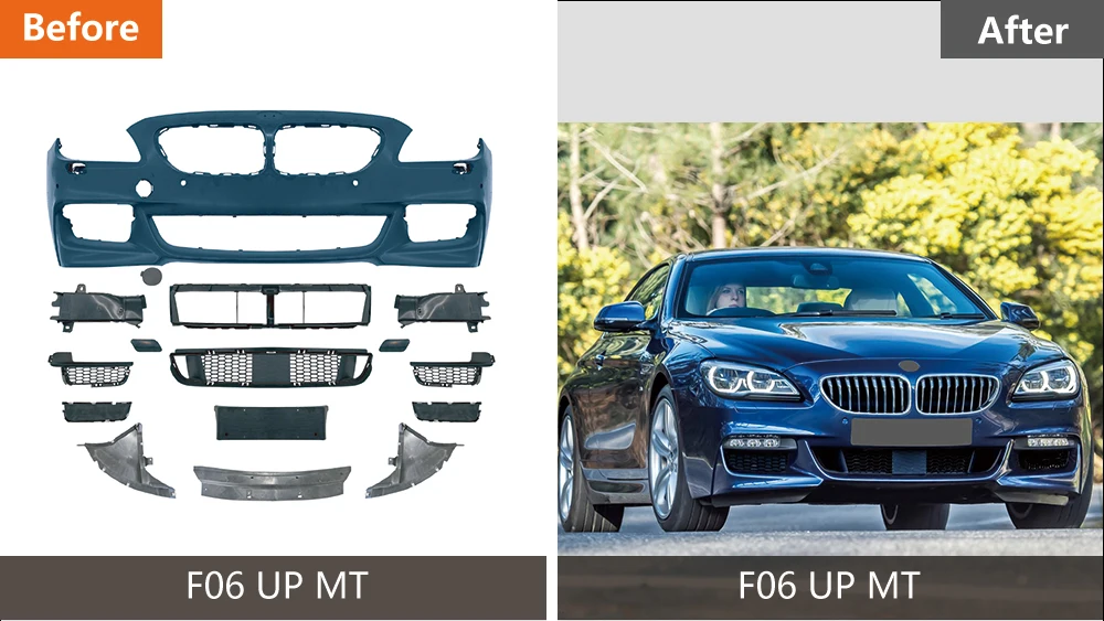 High quality Body Kit For  F06(2011-2018) Upgrade to MT Or M6 Front/rear bumper Body Kit Modification