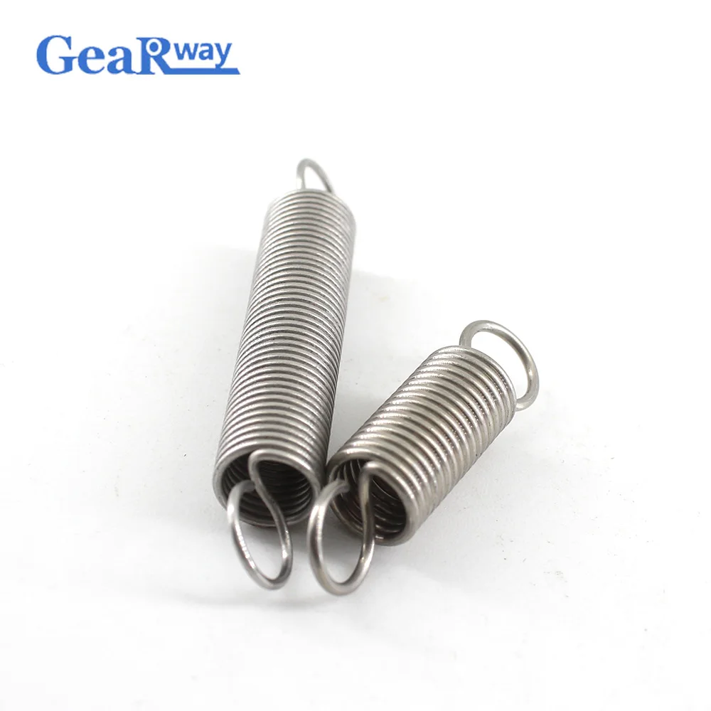 2pcs Extension Spring 1.2mm Thickness Small Tension Springs 150/160/180/200/280/300mm Steel Long Extension Spring