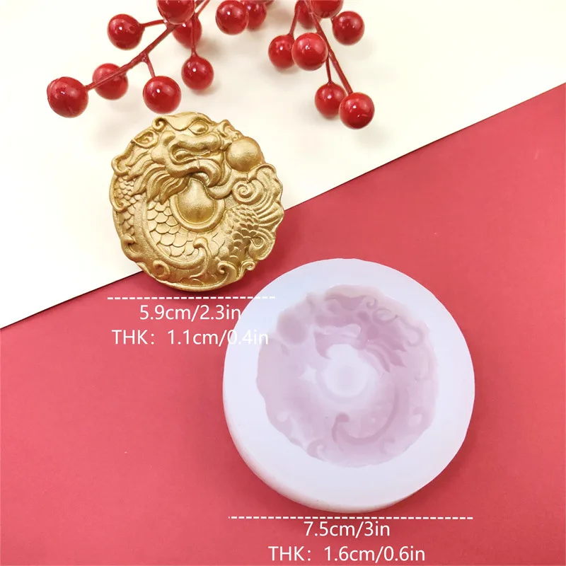 Chinese Dragon Modeling Silicone Mold, Handmade Cake Decoration Mold, Dessert Decoration, Baking Accessories, New Year