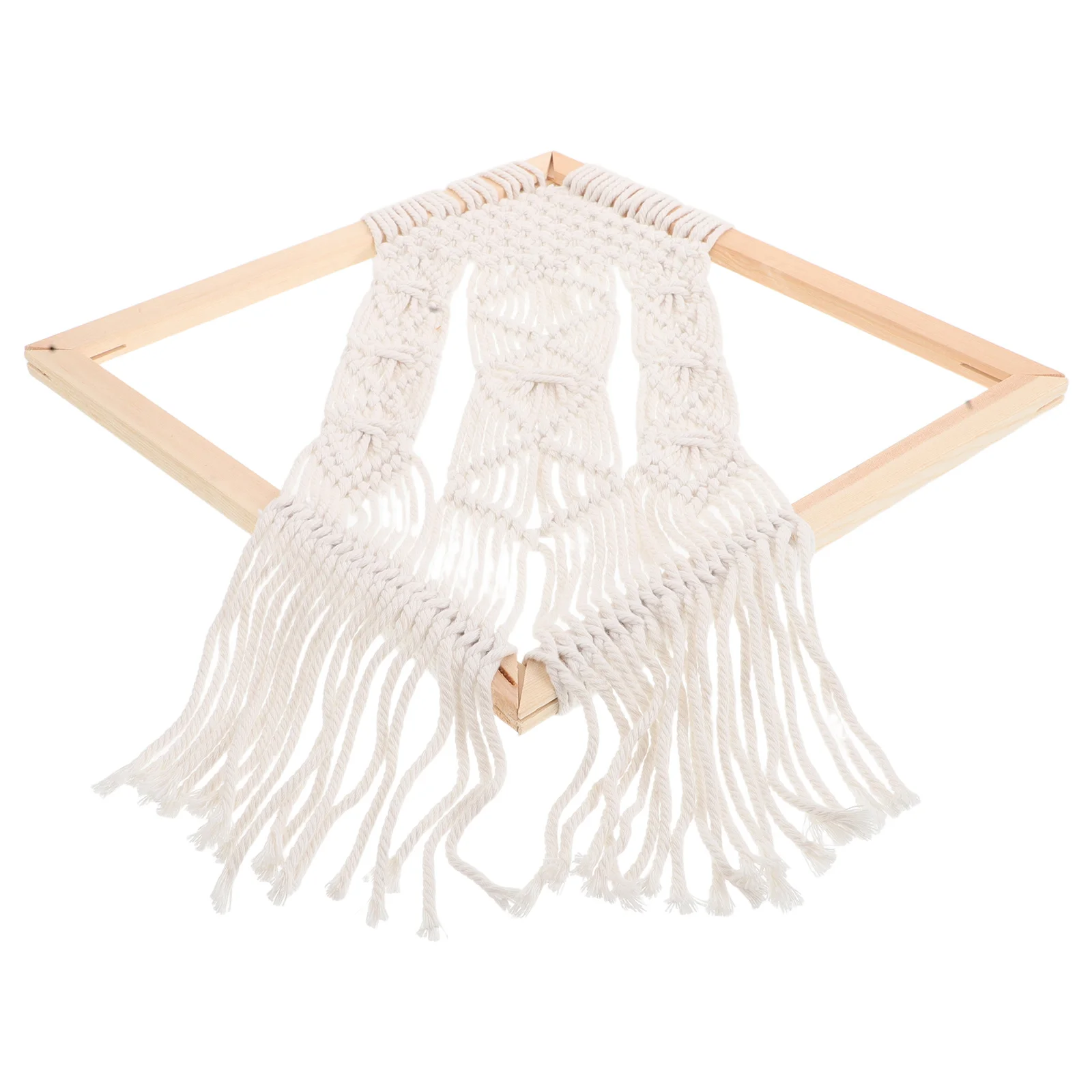 

Bohemian Woven Wall Hanging Square Macrame Tapestry Elegant Room Decor Living Room Hotel Photography Background Tassel Wall