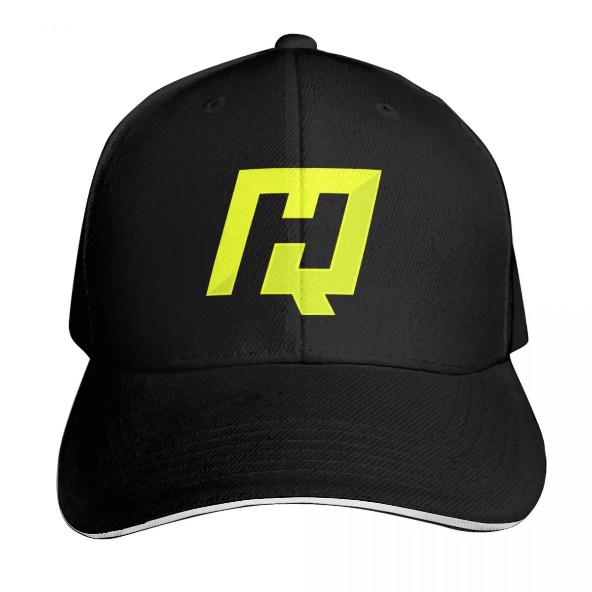 Quentin Haley Logo Baseball Cap Cotton Twill Breathable Contrast Two Tone Brim Snapback Flat Bill
