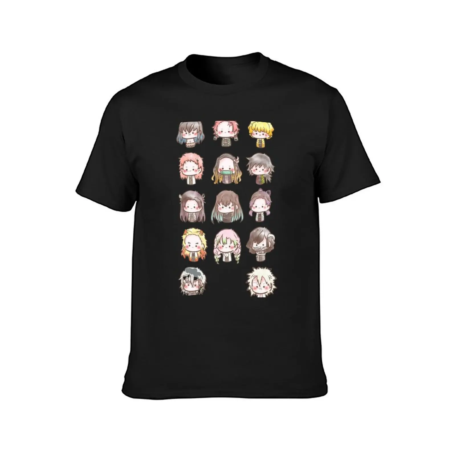 Chibi 14 pillars T-Shirt kawaii clothes plain black t-shirts for men