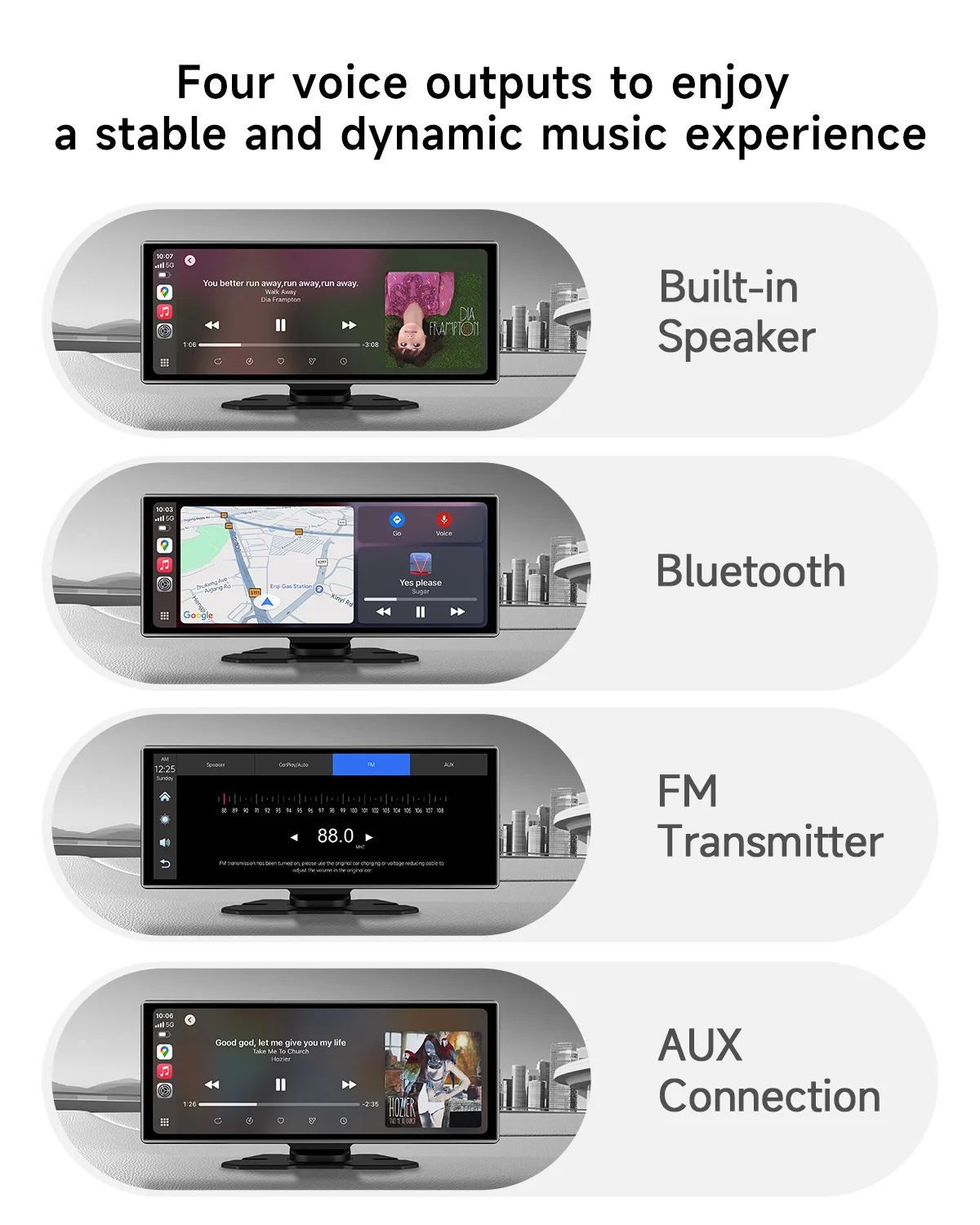 11.26 بوصة IPS شاشة تعمل باللمس CarPlay راديو الوسائط المتعددة مشغل فيديو Carplay اللاسلكي المحمول وأندرويد السيارات بلوتوث صوت السيارة