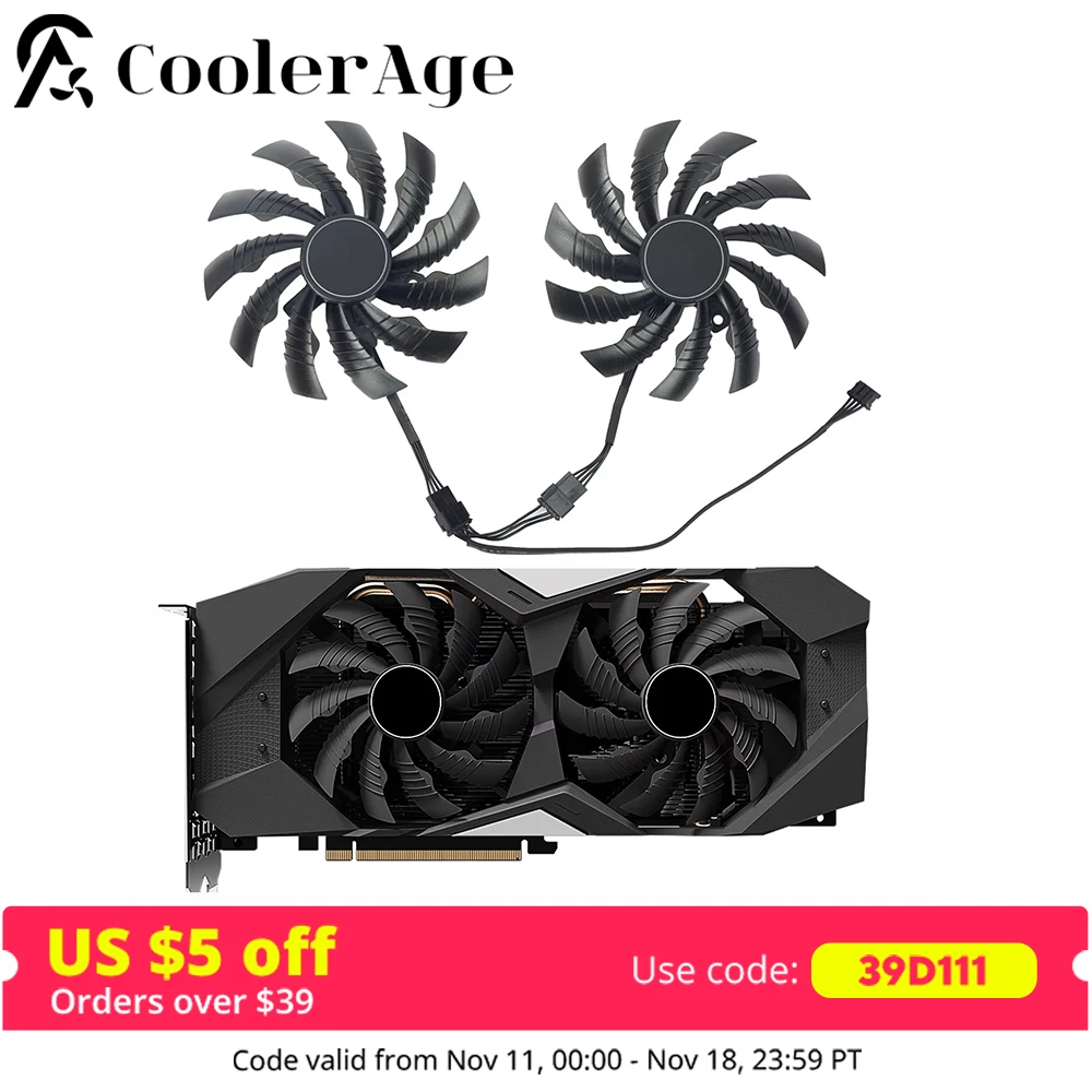 Video Card Fan For Gigabyte RTX2070 RTX 2060 SUPER 2070 WINDFORCE 95MM PLD10010S12H GTX1660Ti GTX1650 GPU Fan