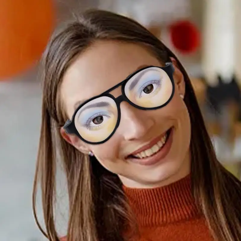 Lunettes pour les yeux pour Halloween, jouet amusant, déguisement, gags et blague pratique, pour la journée des fous