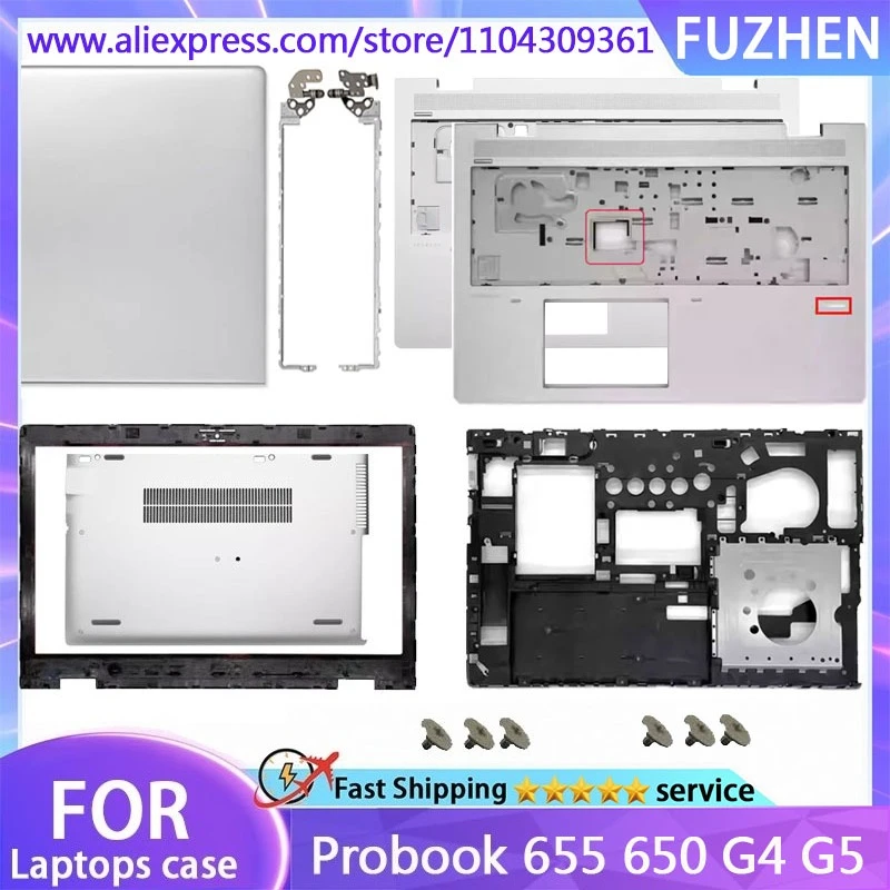 

New Cover For ProBook 650 655 G4 G5 LCD Rear Cover/Top Cover/Front Frame/Palm Pad/Bottom Cover/Hinge Cover Silver