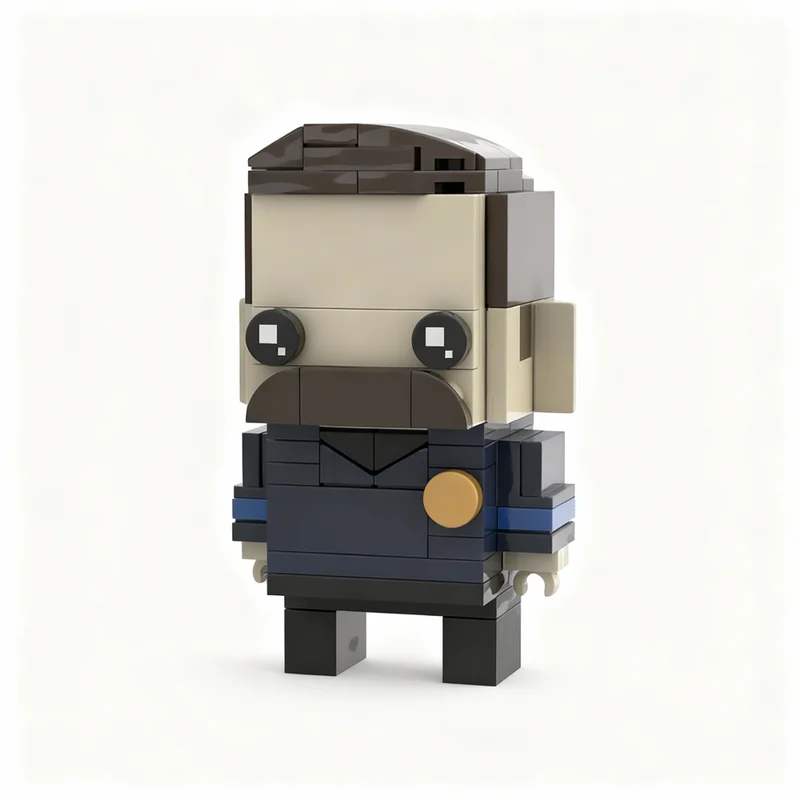 122 Piezas MOC Lt George Samuel Kirk BrickHeadz, Bloques de Construcción de Modelos, Regalos de Navidad, Juguete Creativo para Armar, Exhibición, Manualidades, Educación