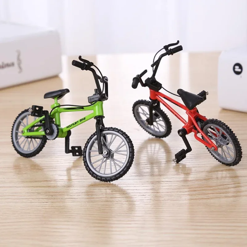 1:10 Alloy Bicycle Model Diecast Metal Finger Mountain bike Racing Toy Bend Road Simulation Collection Toys for Children Kids