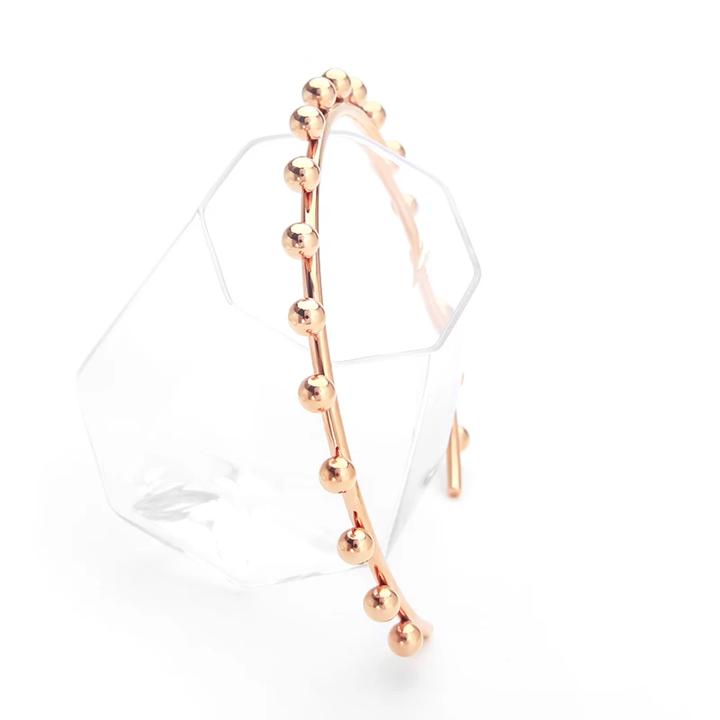 

MEHOPE Stainless Steel Beaded Open Torque Choker, Gargantilla de Acero Inoxidable, Gold Tone Statement Necklace for Women