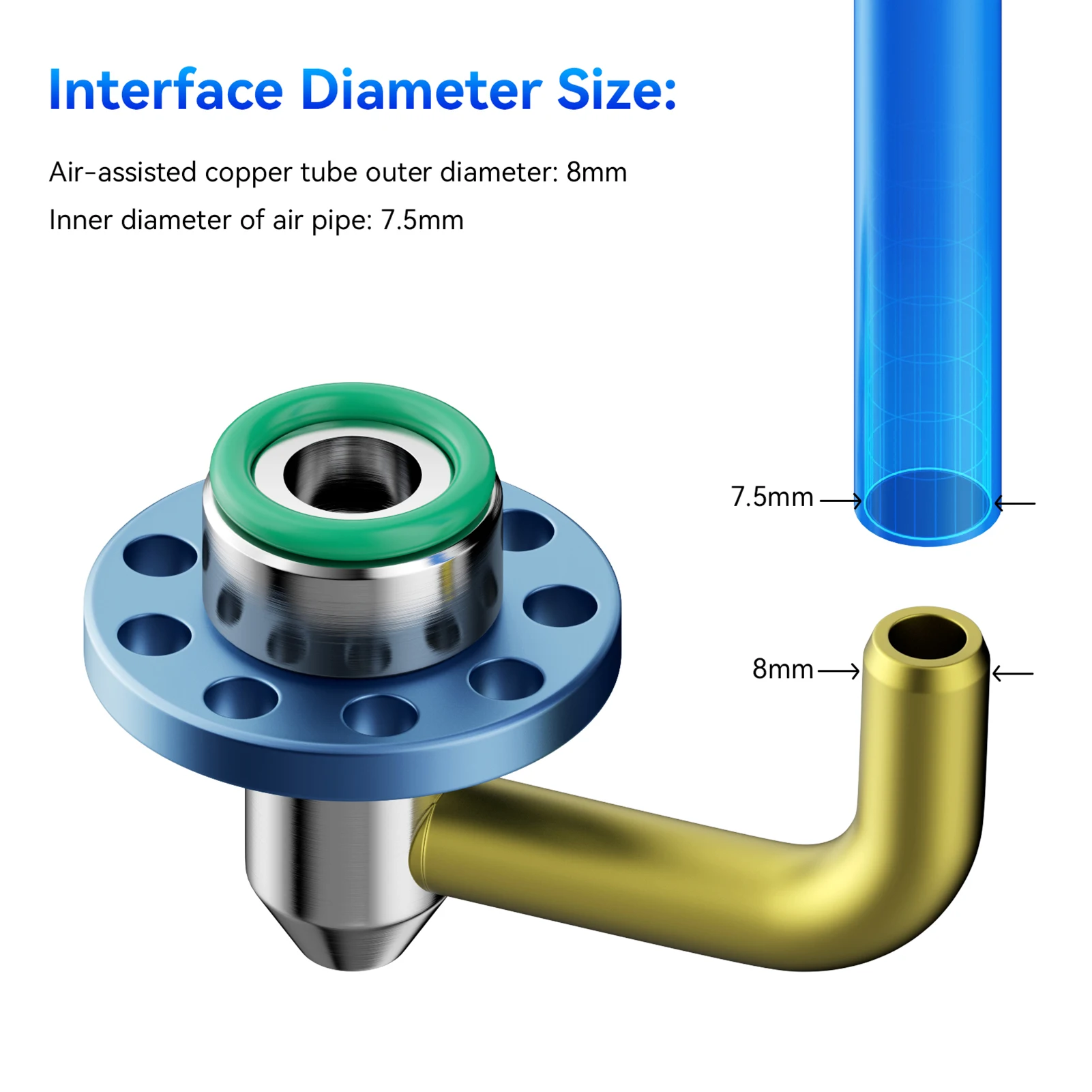 1 Set Air Assist Nozzle Kit 30Ml/ Air Pump for Sculpfun S9 Laser Engraving Machine High Speed Air Assist Full Metal Structure