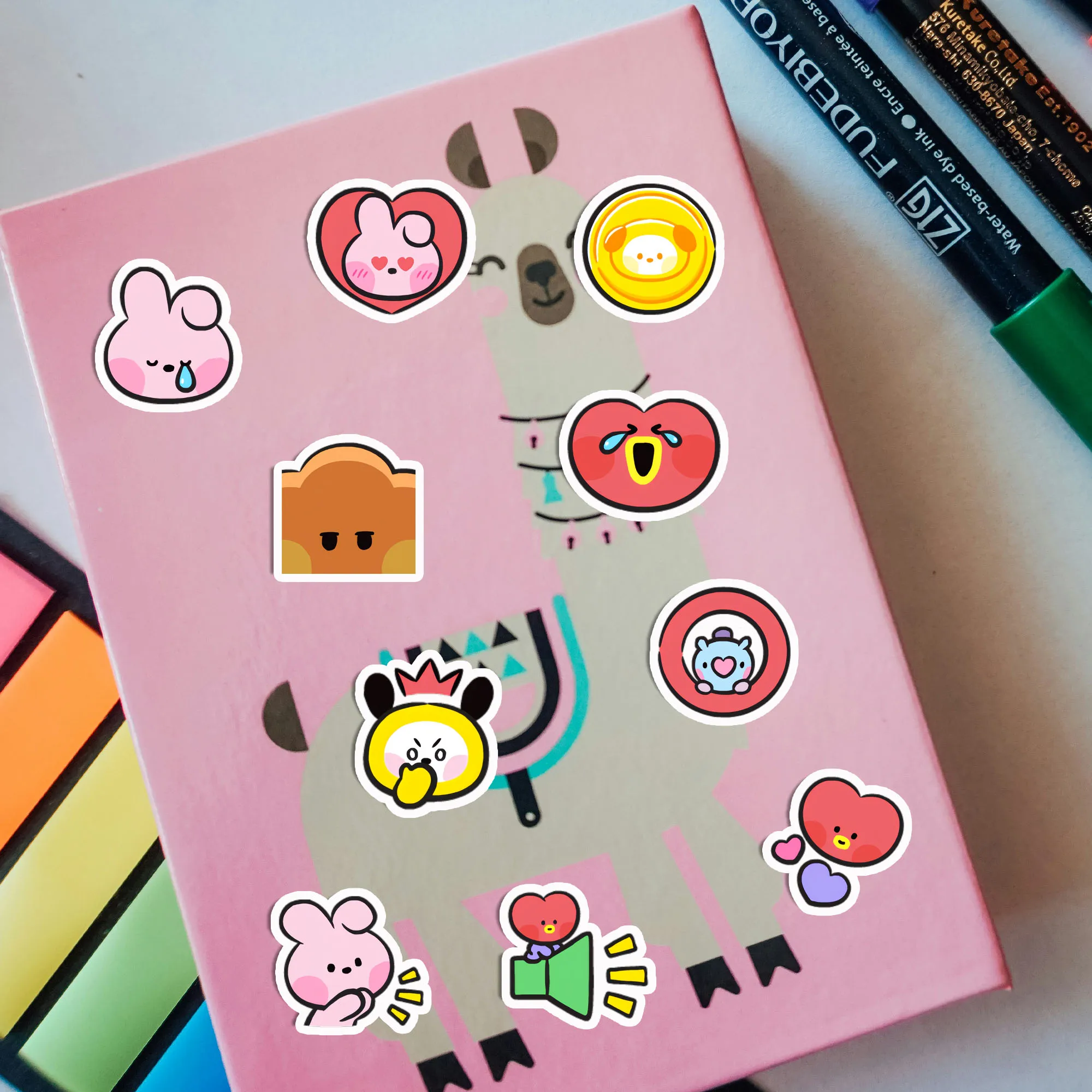 BT21 Sticker cartoon creative emoticon pack for DIY decoration of phone cases, books, water cups - view 6