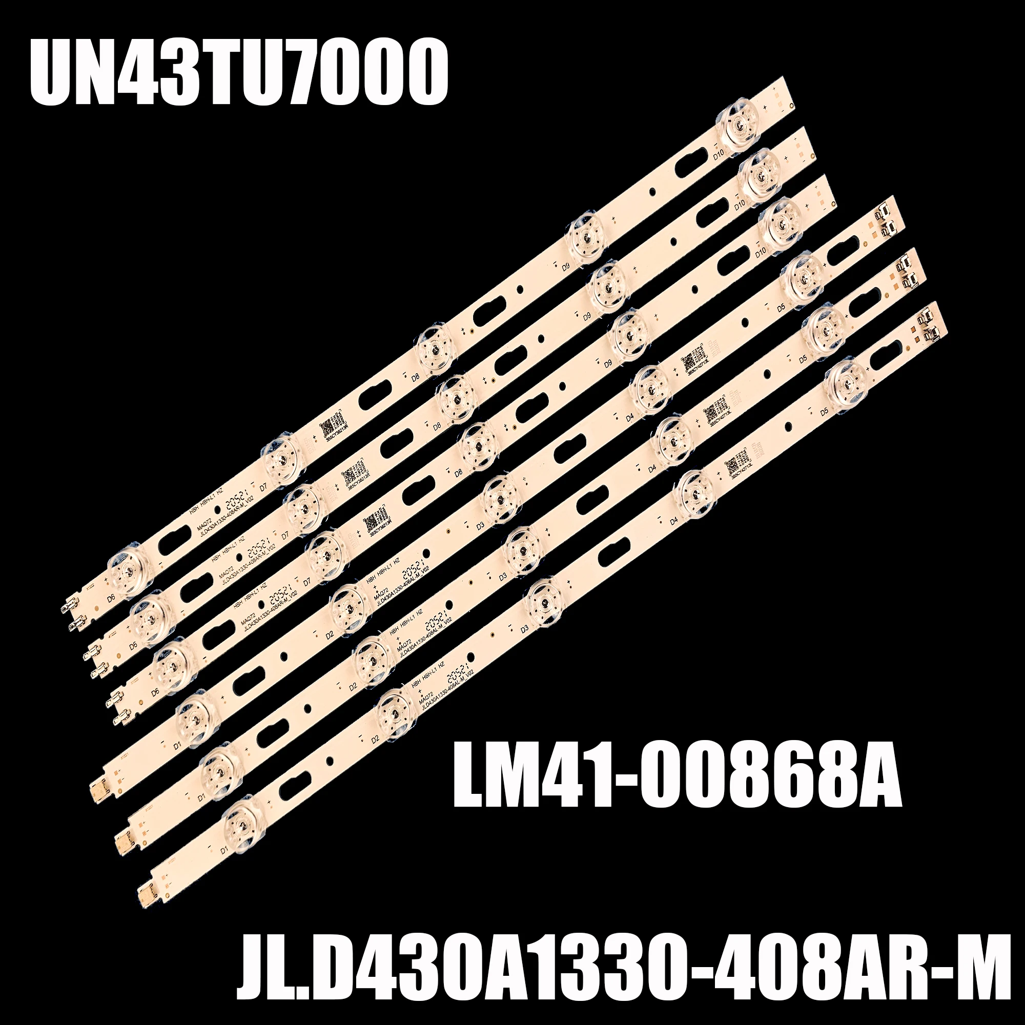 LED شريط إضاءة خلفي ل UE43TU7100 UN43TU7000 UE43TU8000 UE43TU7000 UN43TU8000 UN43TU8200 UN43TU700DF BN96-50319A BN96-50320A