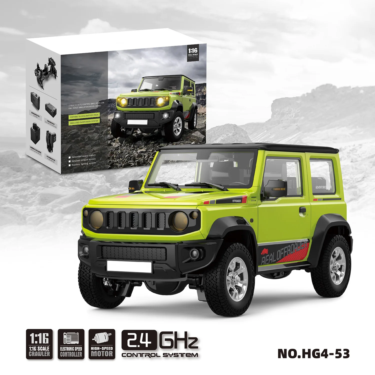 1/16 HG 4x3 RC Off-raod Vehicles RTR Remote Control Crawler Car Toy Model Birthday Gifts