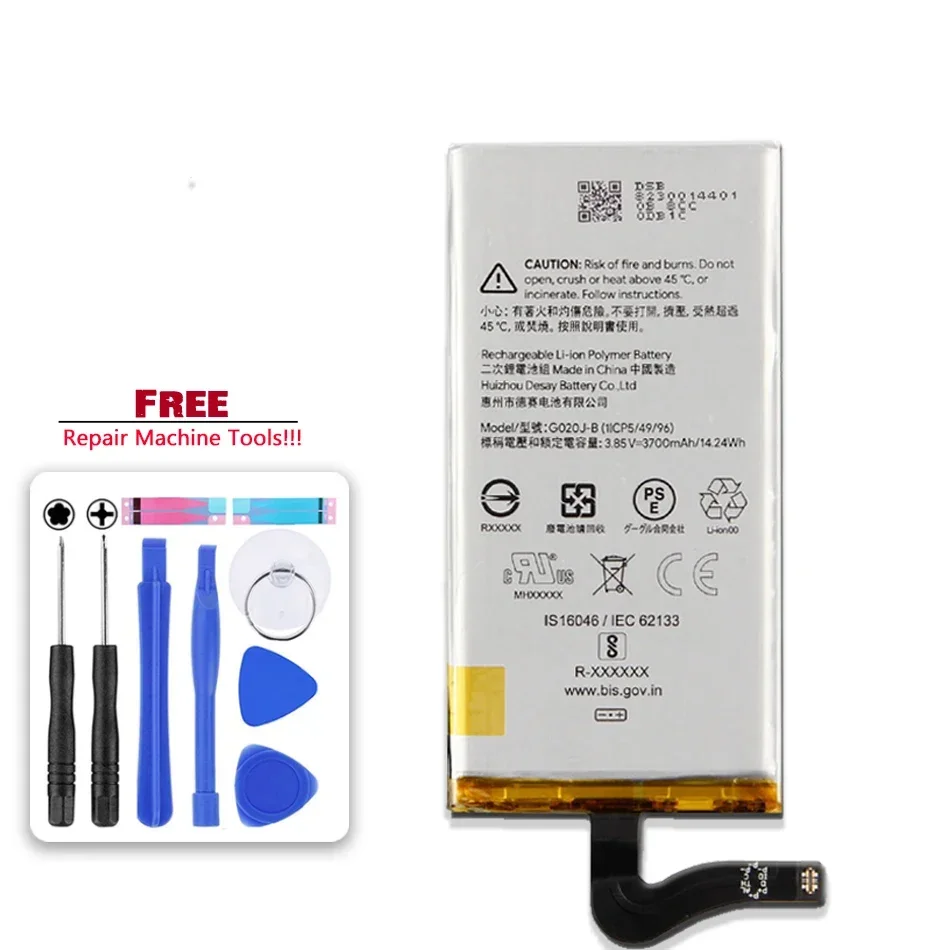 Kikiss G020J-B 3700mAh Battery For Google Pixel 4 XL Pixel4 X Pixel 4XL Pixel4 XL Bateria Batteries