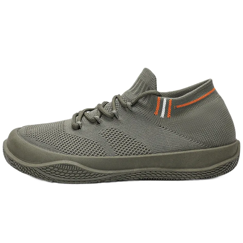 Men's Wide-Toe Knit Sneakers: Mesh, Breathable, Casual, Versatile Fisherman Shoes