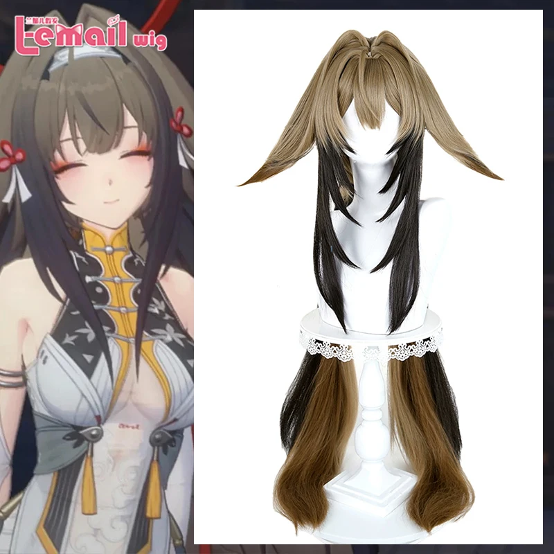 

Парик L-email Синтетические волосы Игра Zenless Zone Zero Ye Shunguang Косплей Парики 9 см Длинный разноцветный парик Термостойкий парик