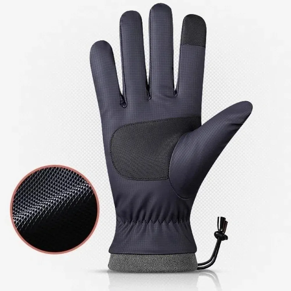 Guantes de esquí de algodón PP para hombre, manoplas suaves con cordón, antifrío, a prueba de viento, impermeables, regalo