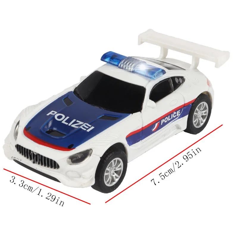 Analoges Slot-Auto für Carrera Go Scalextric 1 64 1/64 Elektro-Hochgeschwindigkeits-Rennstrecke im Maßstab 1:64 Polizei-Rennwagen Fahrzeugspielzeug