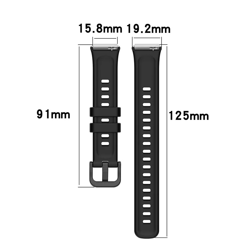 Pulseira de silicone macio para huawei band 7 esporte pulseira inteligente moda original substituição pulseira para huawei watch band 7 correa