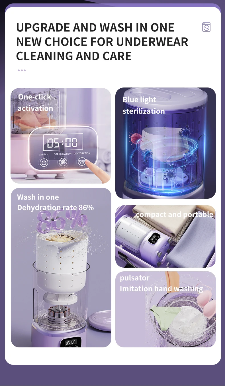 Wireless Mini Portable Washing Machine 3