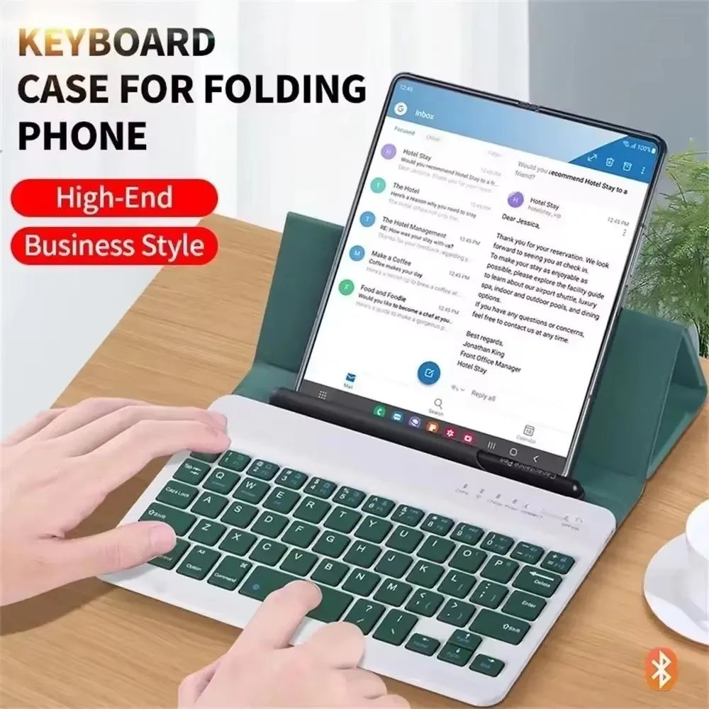 

Leather Clamshell Keyboard Case for Huawei MateX6 XT X5 X3 Xs 2 X2 Magnetic Keyboard Leather Stand Support Cover