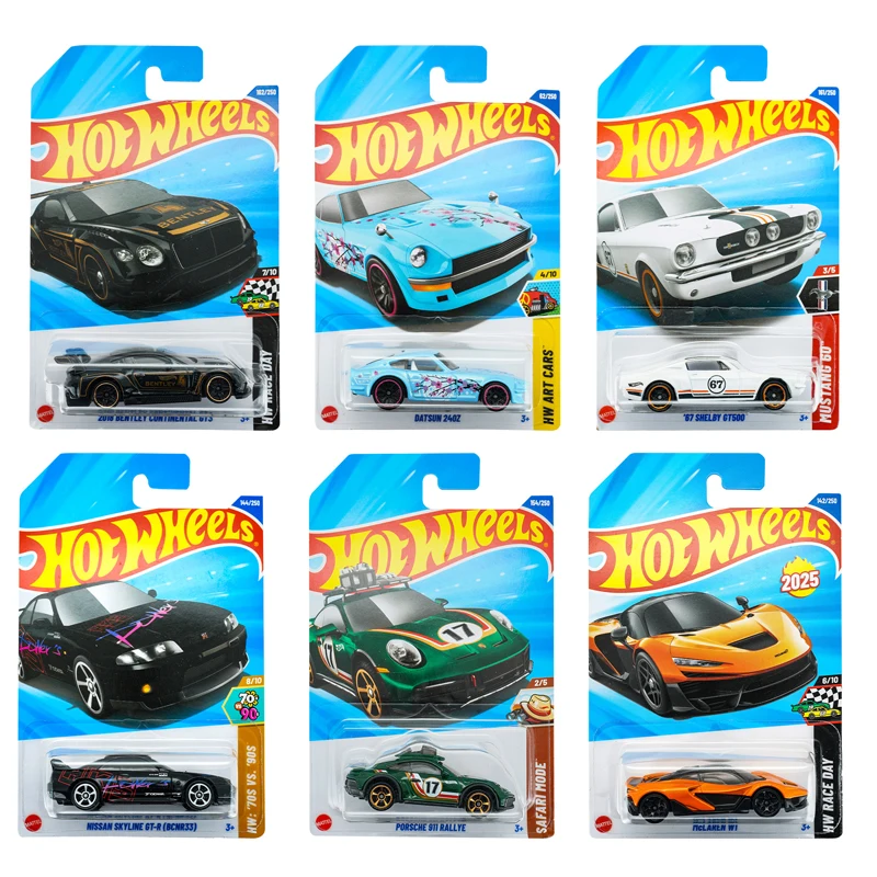 

Hot Wheels Cars 2025 G CASE Nissan Skyline GT-R (BCNR33) Mclaren W1 PORSCHE 911 RALLYE 1/64 Metal Die-cast Model Toy Vehicles