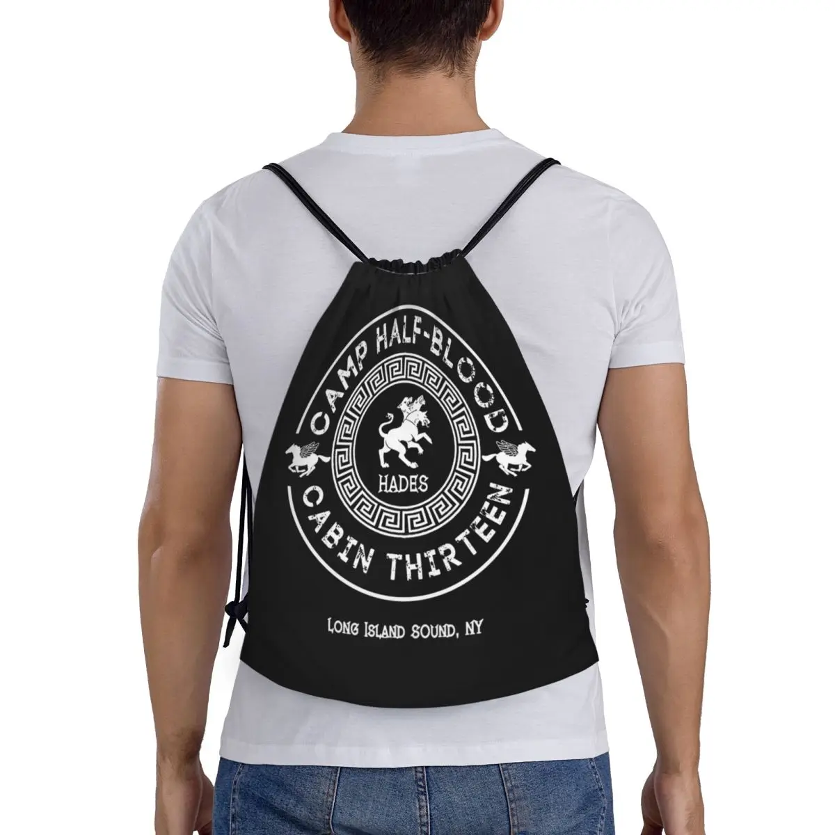 

Cabin Thirteen Hades Percy Jackson Camp Half-Blood Backpacks Drawstring Bags Sports Bag Book Bags for Travel School