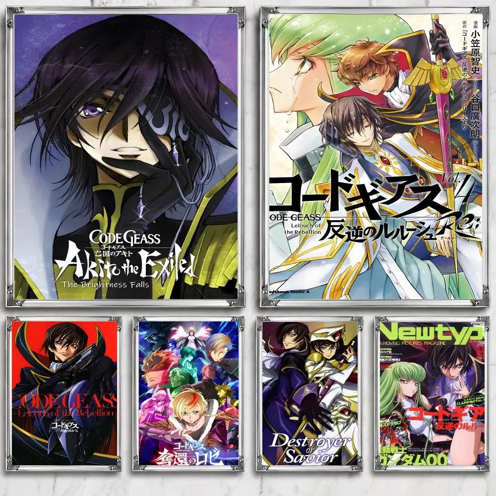 Anime C-Code Geass Japanese Manga Fantasy Dark Art Poster HD Wall Decor for Bedroom Living Room Dorm Bar Cafe Gift