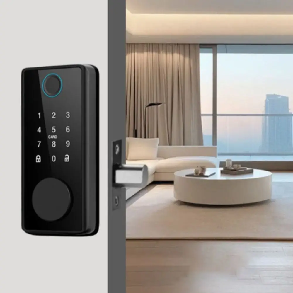 

Aluminum Alloy Smart Card Digital Code Lock Bluetooth-compatible Easy Installation Biometrics Door Lock Fingerprint Recognitio