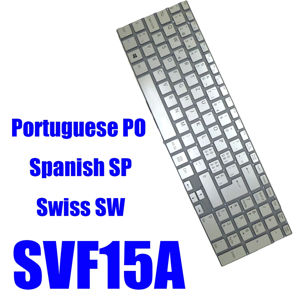 PO SP SW aptop Keyboard For SONY SVF15A 149241691PT 149242591PT 149241991PT 149241971ES Silver Black New