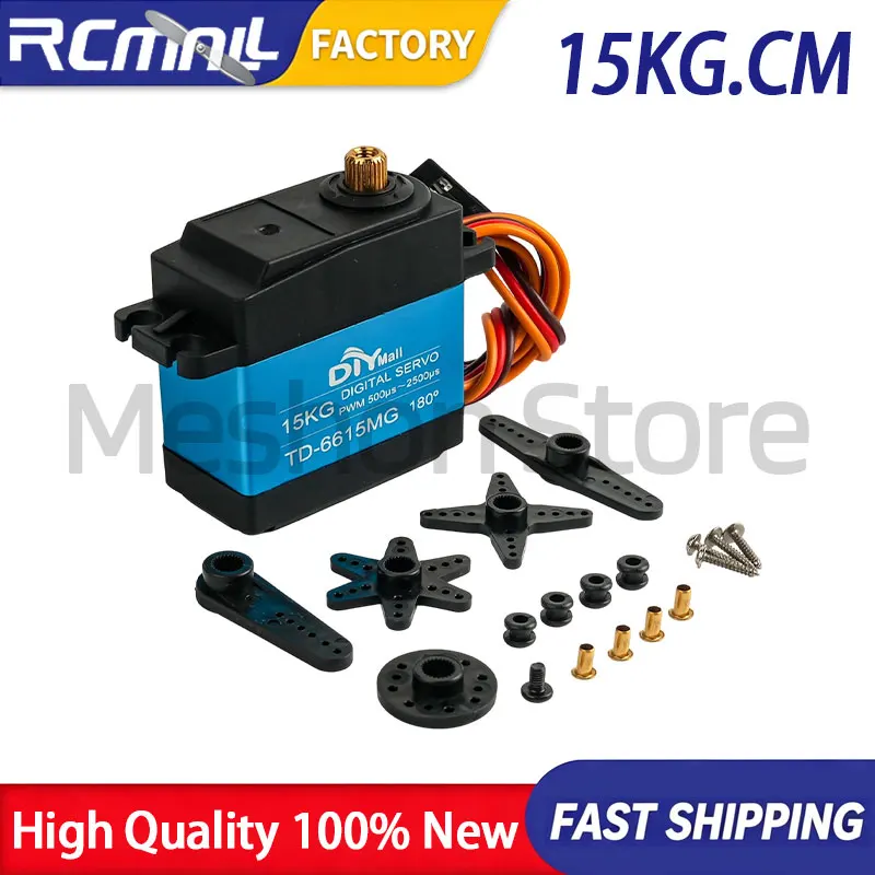 TD-6615MG 15KG Digital Servo Waterproof Metal Gear High Torque 4.8V-6.8V 180Degree 270Degree 360Degree Motor Steering Actuator