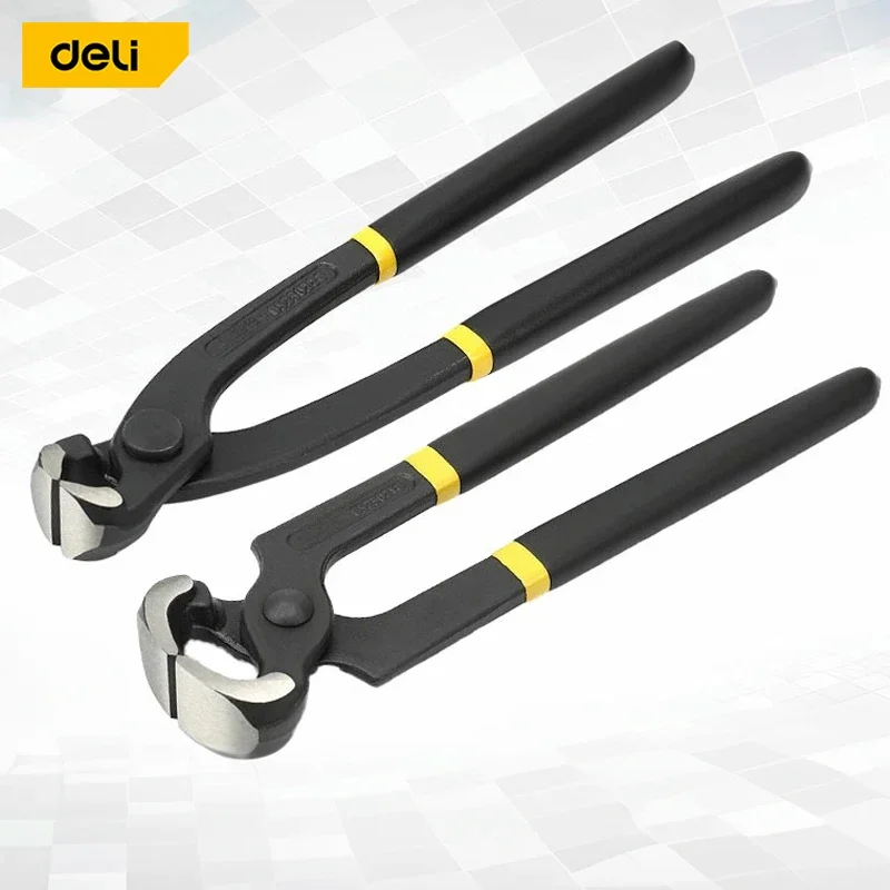 Deli Non-slip Grips Tower Pincers Pliers Flat Mouth Cattle Horse Hoof Clippers Nippers Snips Nail Puller Tool Alicates