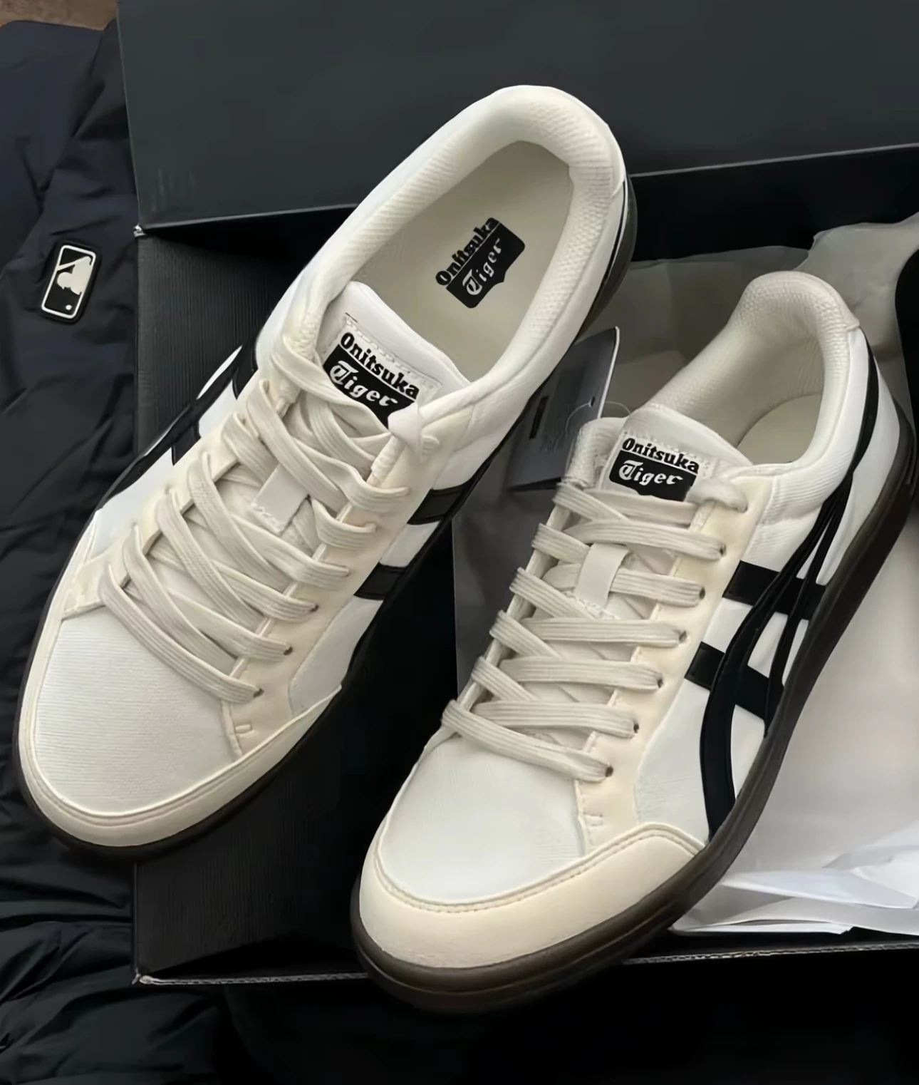 

Onitsuka Tiger Advanti Мужская и женская обувь для скейтбординга с низким вырезом, уличная износостойкая кожа 1183B799-101