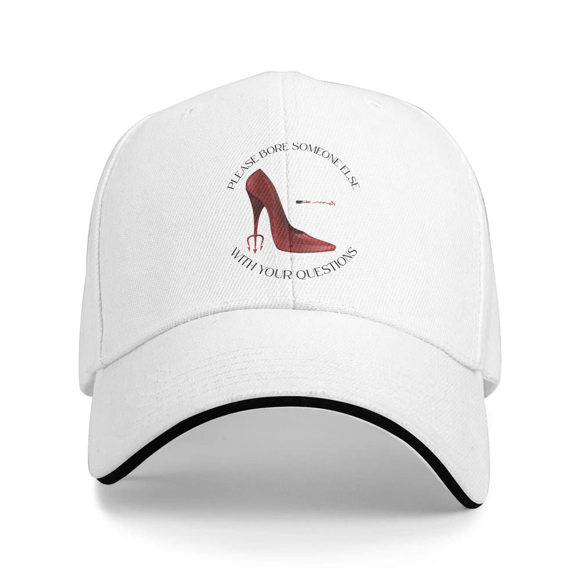 Red High Heel Fashion Quote Baseball Caps Fashion The Devil Wears Prada Sandwich Hat Unisex Style Adjustable Caps Hat Activities