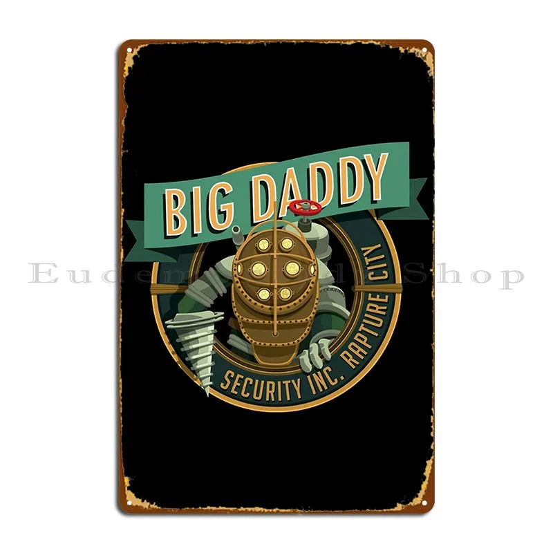 Bioshock-cartel de Metal de alta calidad para decoración de pared, cartel de estaño, Big Daddy, qualiti, Inc, Rapture, City, Alex3214