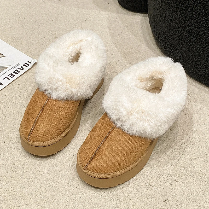 

Зимние сапоги, женские зимние бархатные утолщенные ботинки, новинка 2025 года, северо-восточная большая хлопковая обувь на платформе