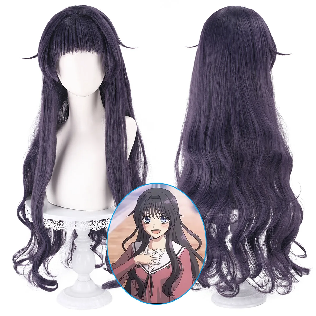 

Синтетический парик для косплея с цветочным ароматом, в стиле Ринран, для повседневного использования, с имитацией натуральной кожи головы, из термостойкого волокна, длинные волосы, для вечеринок