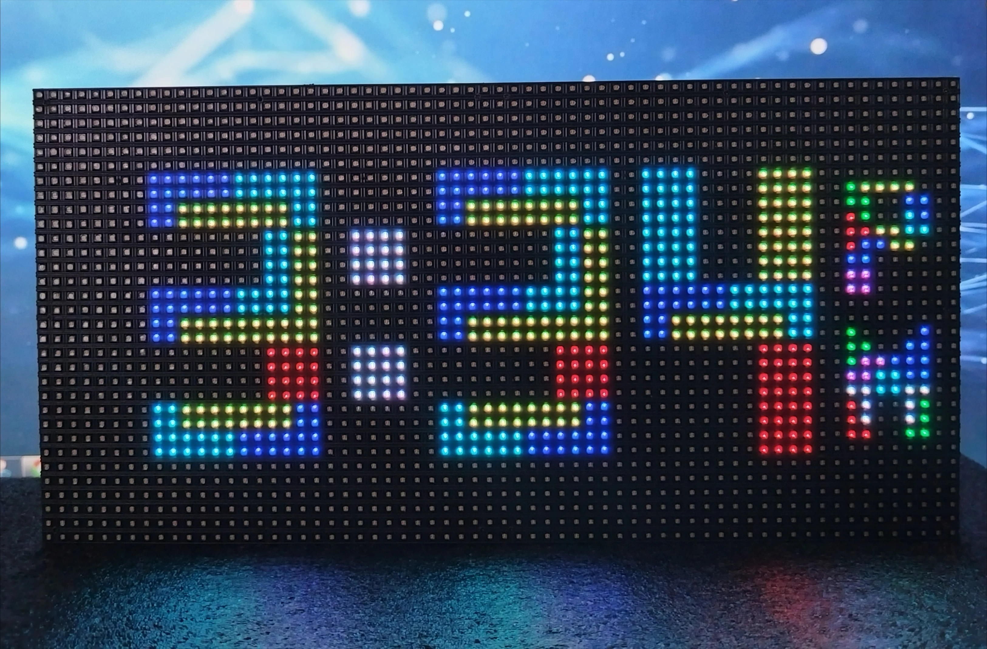 RGB Full-color LED Dot Matrix Display Screen WIFI Creative Technology Sense Clock Cyberpunk Esports Room Desktop Decoration Gift