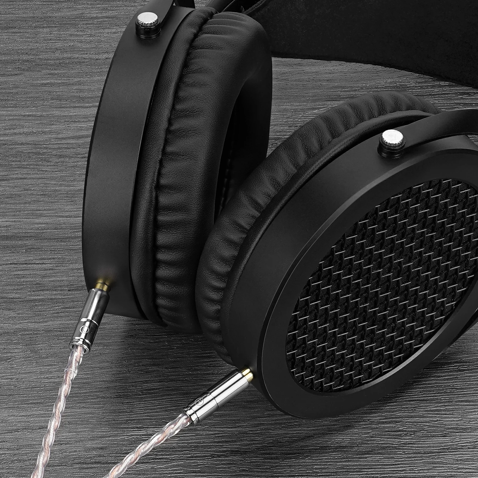 Geekria Apollo Kupfer-Silber-Geflechtskabel als Upgrade für HIFIMAN Sundara, Ananda, Arya, HE4XX, 3,5-mm-auf-Doppel-3,5-mm-Audiokabel (8,2 Fuß). – Detail 5