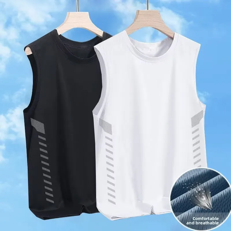 アイスセンセーション ラウンドネスヴェルベスト ショルダーストラップ アイスシルク サマー ラージサイズ レディース スポーツベスト クイックドライ ノースウェット Tシャツ...