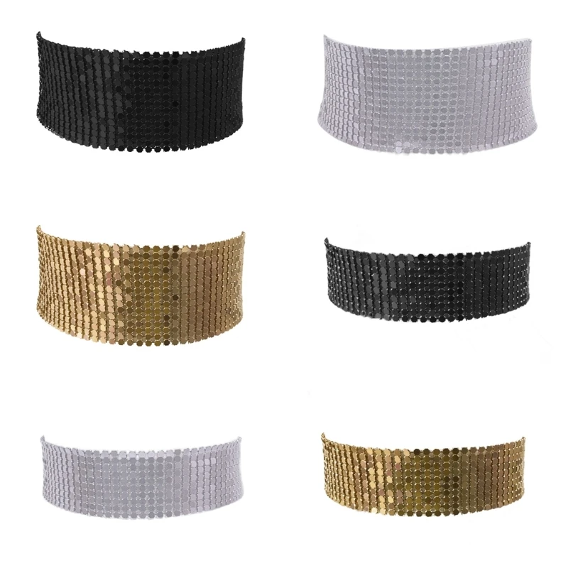 

Широкое колье-чокер со стразами, колье-чокер, широкая цепочка-воротник со стразами