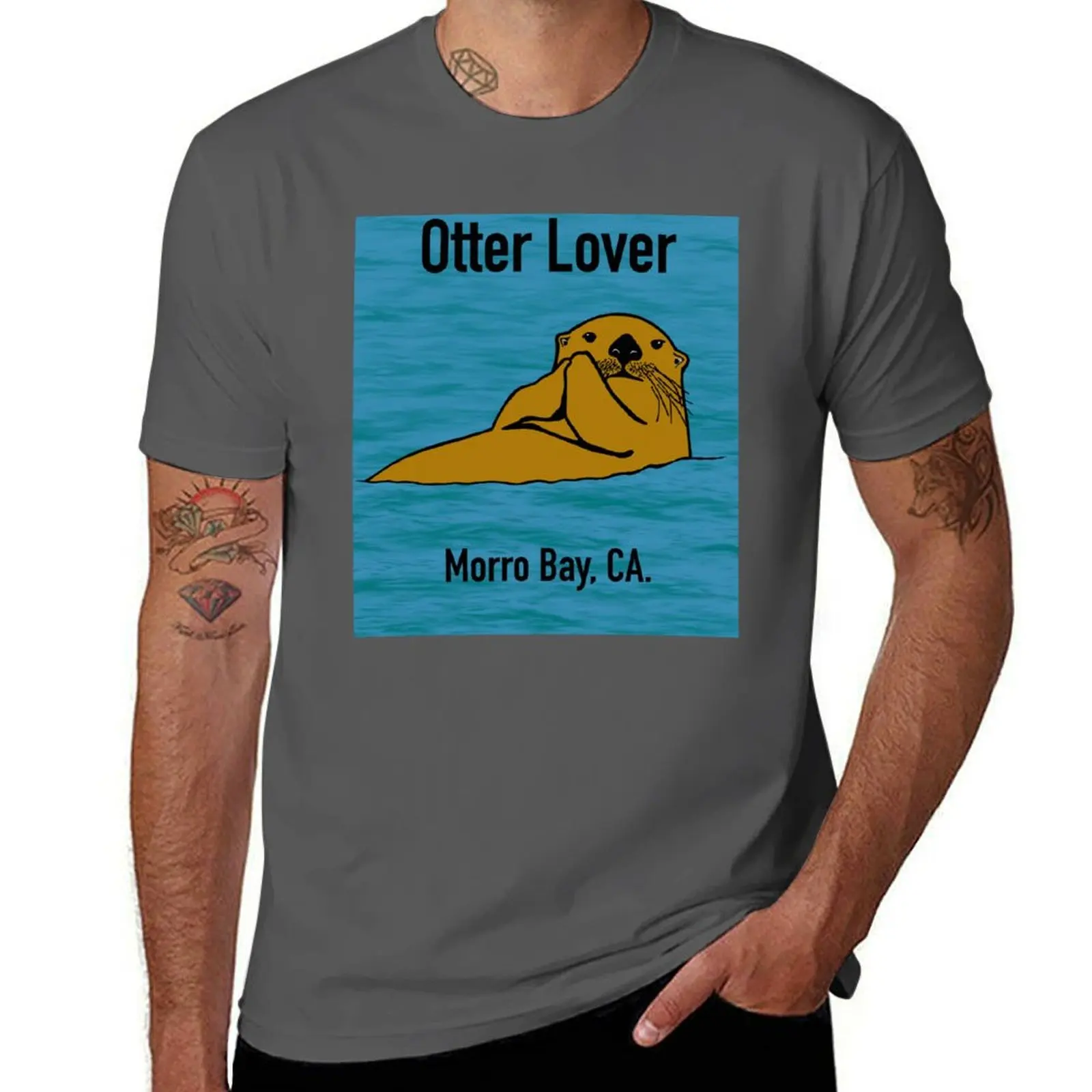 Otter Lover, Morro Bay, California T-Shirt anime clothes custom t shirt luxury t-shirt funny t shirts for men