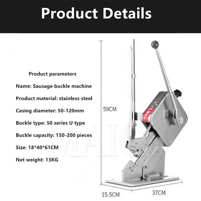 Manual Edible Mushroom   Ham Sausage Buckle Machine U-Shaped Buckle Machine Supermarket