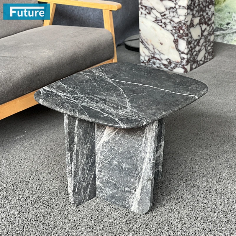 

Light Luxury Home Furniture Mable Top Beside Table for Livingroom Garden Marble Tea Table Coffee Table Daily Leisure